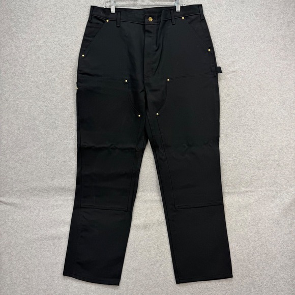 Carhartt Other - Carhartt B01 Double Front Work Pants Mens 40x34 Black Loose Fit Firm Duck NWT